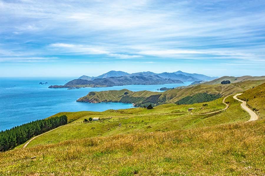 Uitzicht op Wakawa Bay in Marlborough Sound